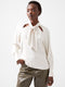 Crepe Tie Neck Blouse