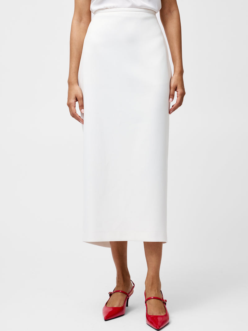 Cannes Twill Split Midi Skirt