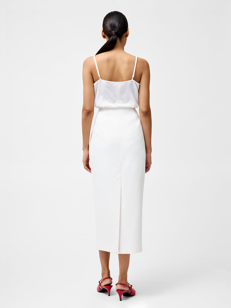 Cannes Twill Split Midi Skirt