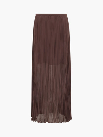 Saylor Pleated Overlay Maxi Skirt