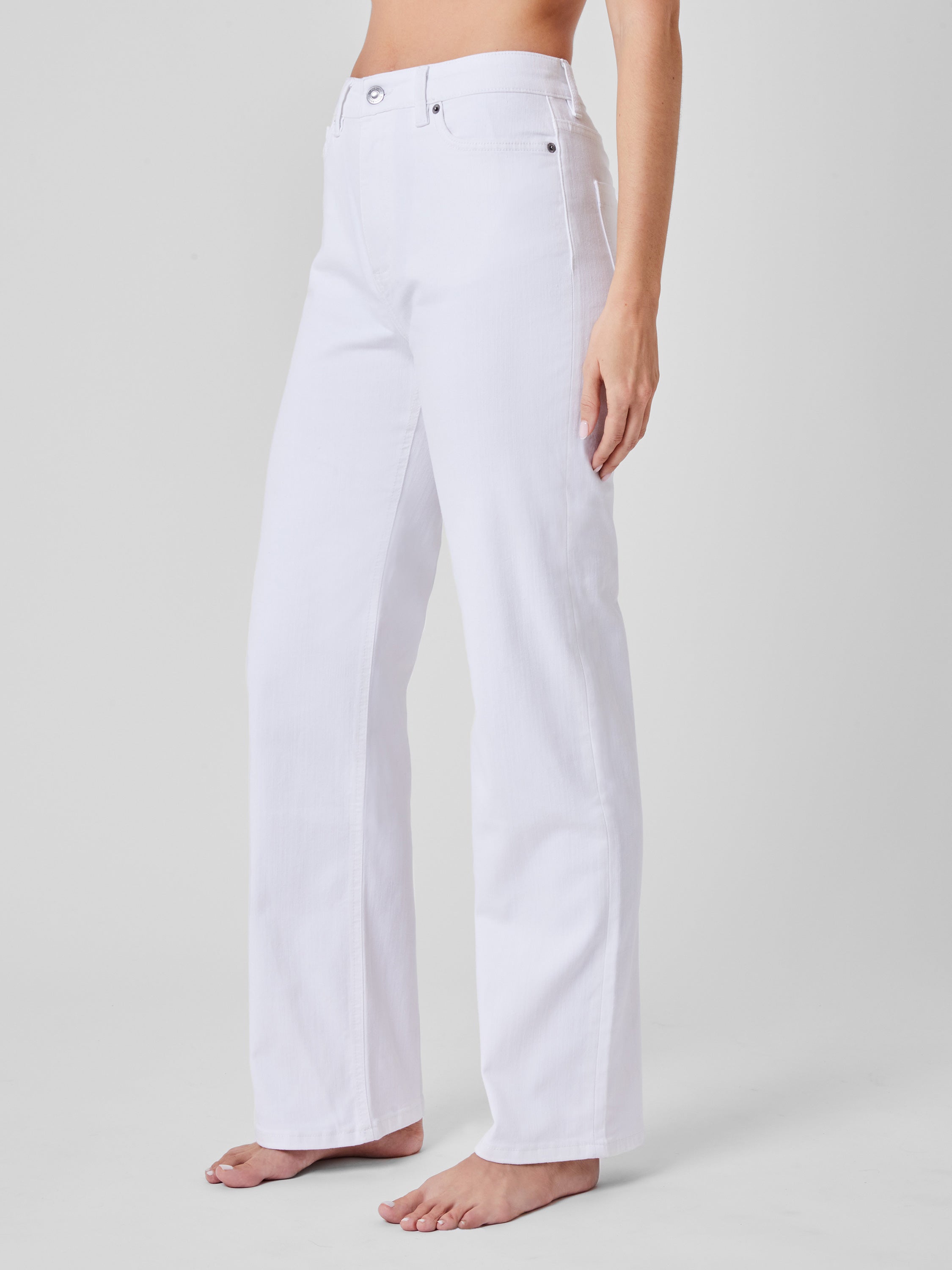 Denim Stretch Wide Leg Jeans 34 Inch