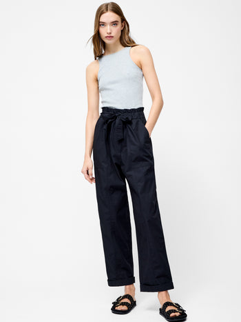 Cotton Paper Bag Trousers