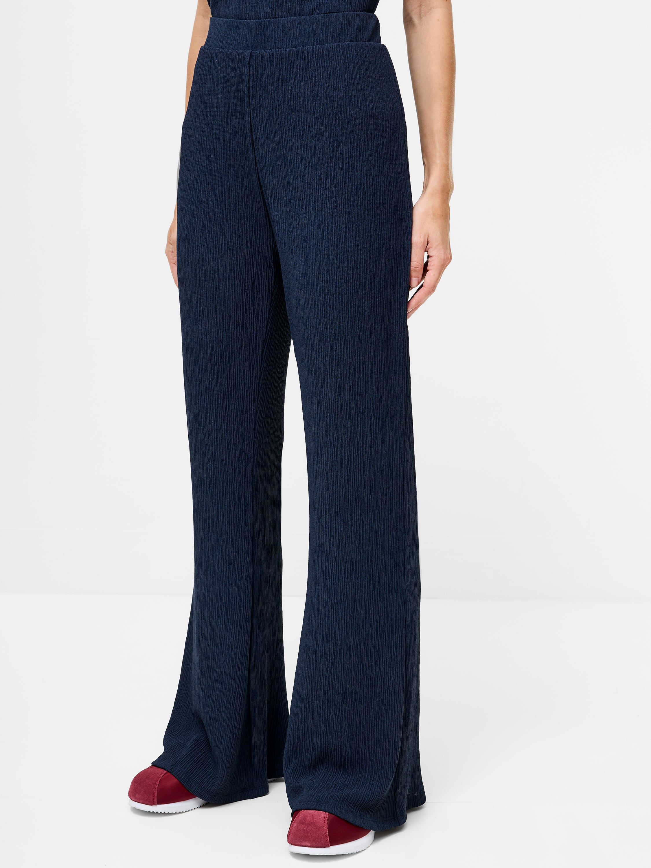 Meera Textured Flared Trousers