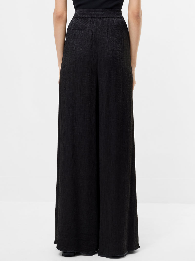 Terry Crinkle Wide Leg Trousers