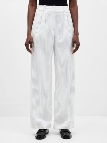 Pinstripe Wide Leg Trousers