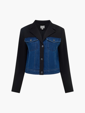 Kimberley Denim Mix Cropped Jacket