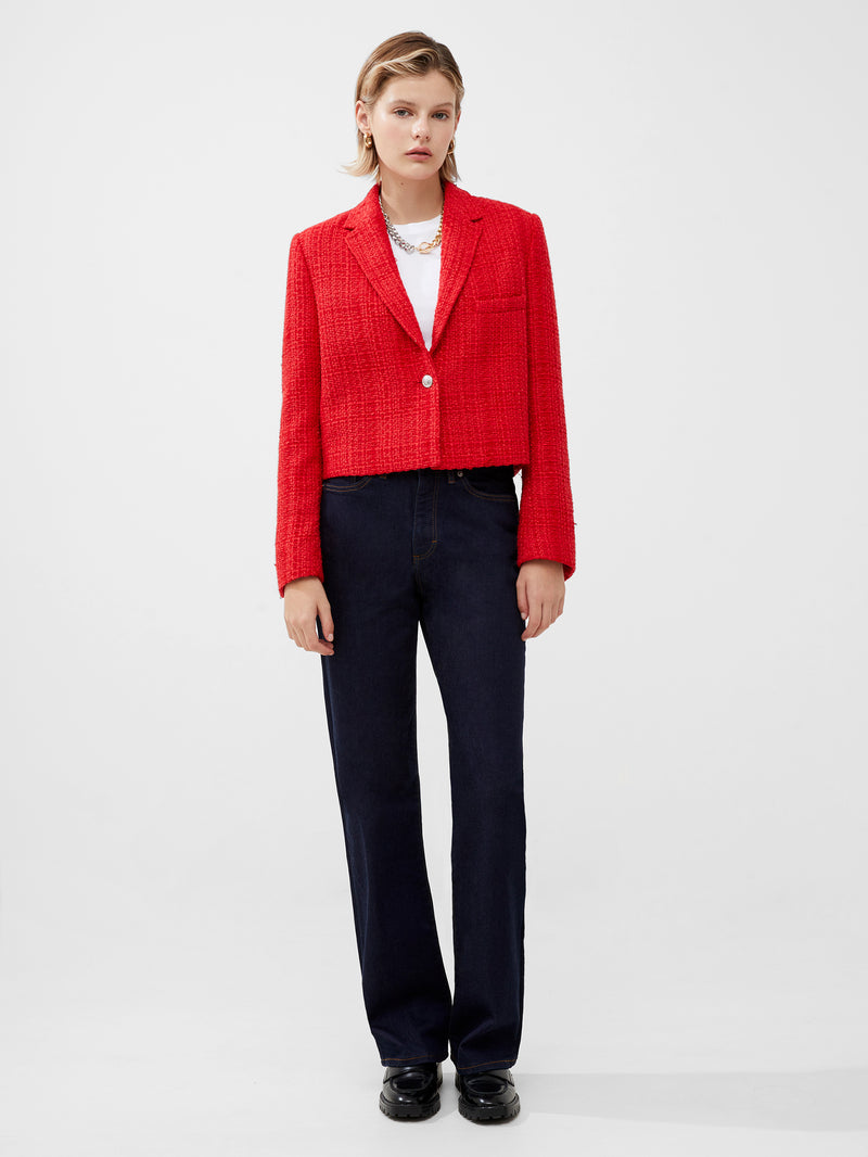 Azzurra Tweed Cropped Blazer