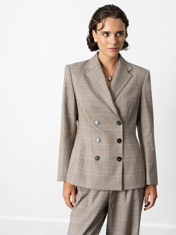 Chester Check Cinched Blazer