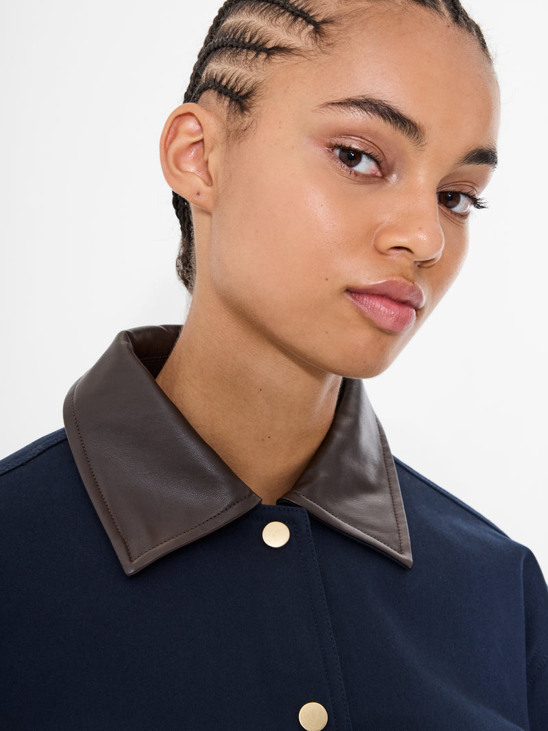 Contrast Collar Barn Jacket