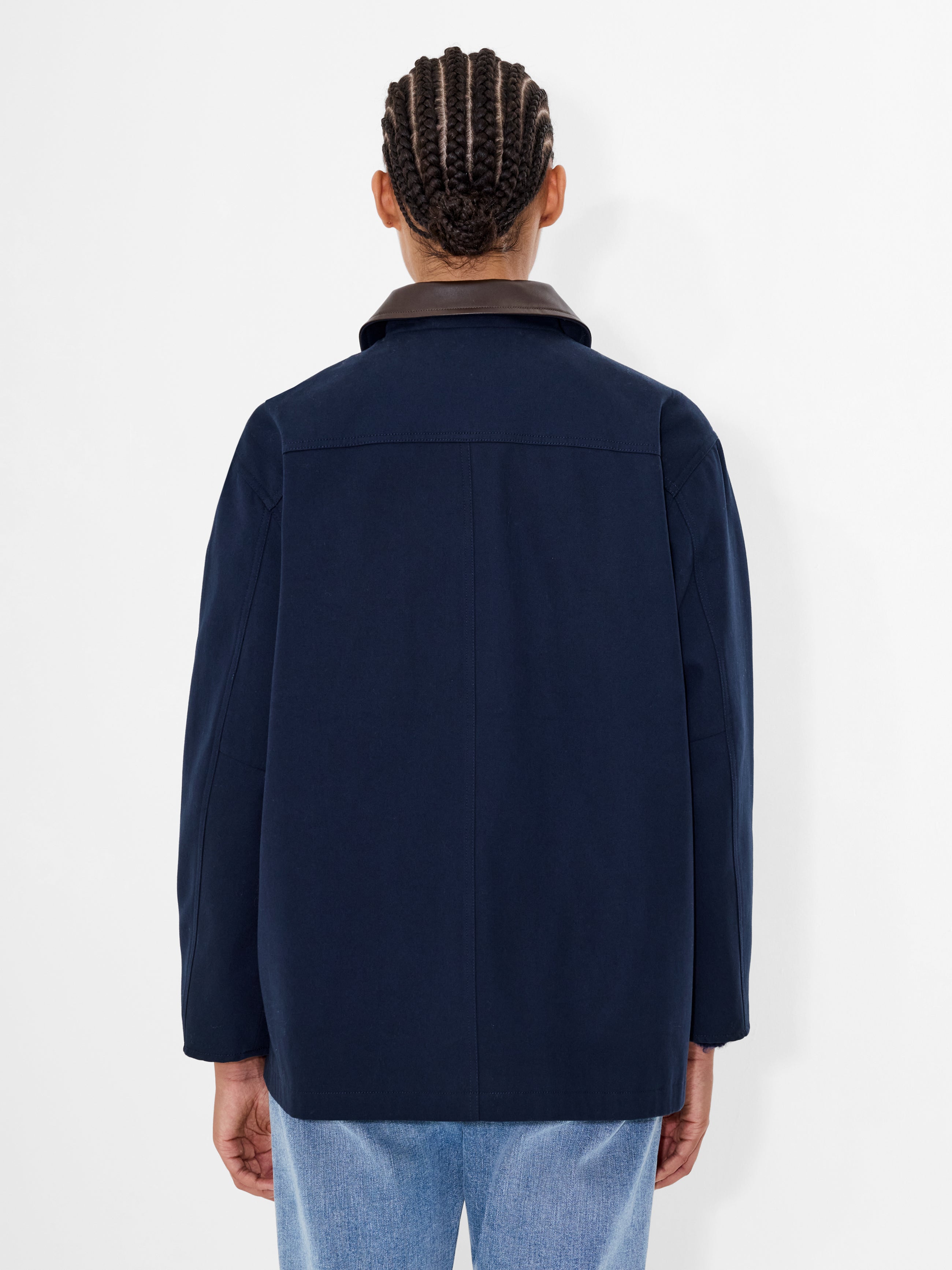 Contrast Collar Barn Jacket