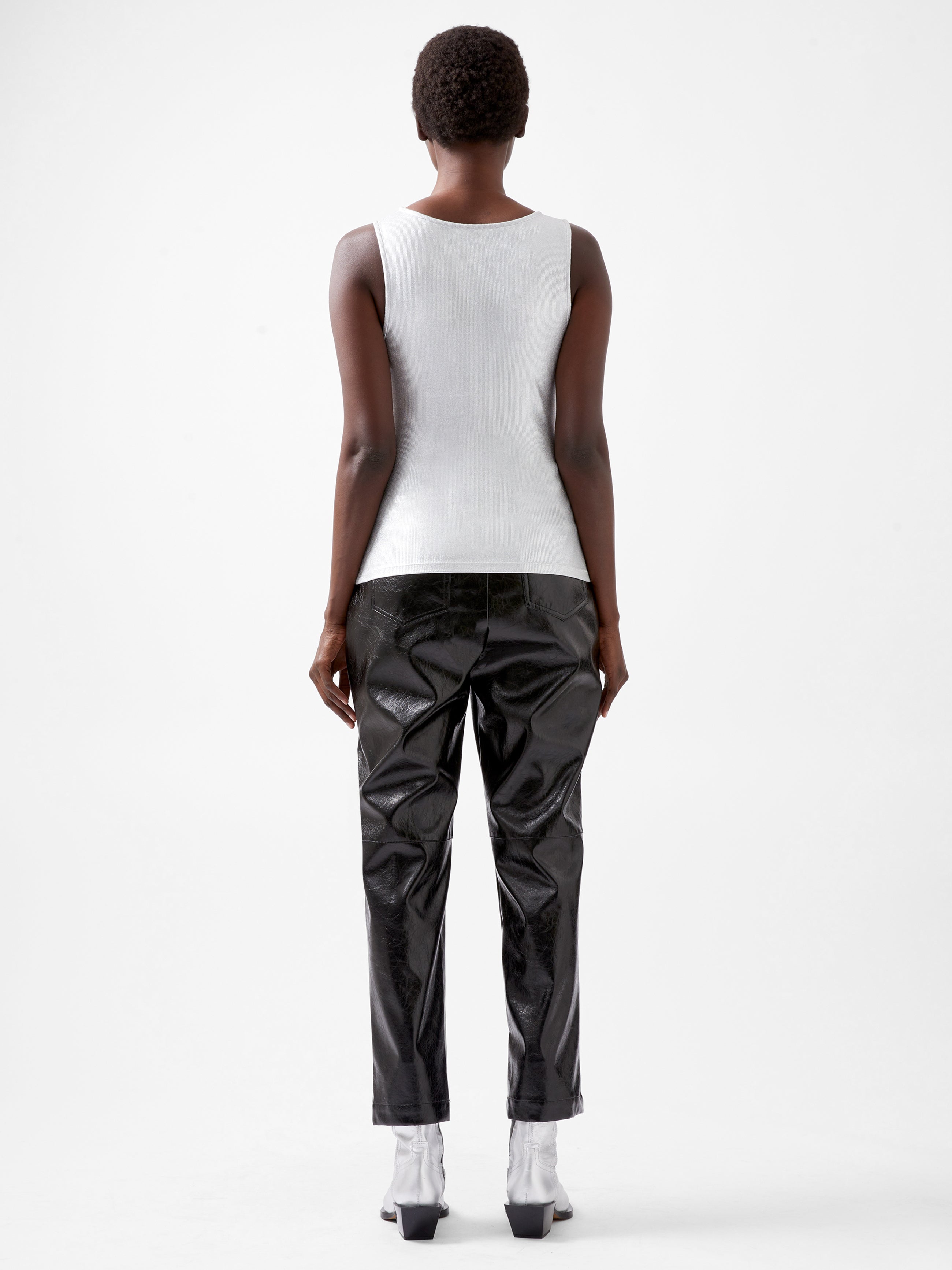 Vista Ribbed Foil Coated Tank Top