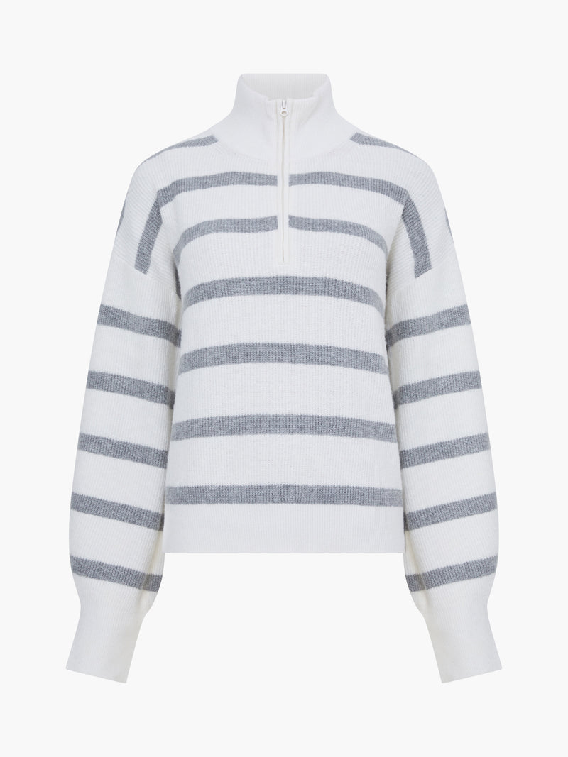 Vhari Recycled Stripe Half Zip Jumper