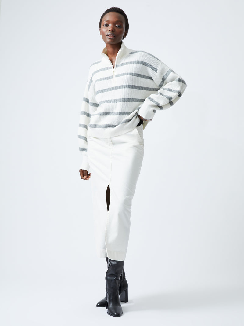 Vhari Recycled Stripe Half Zip Jumper