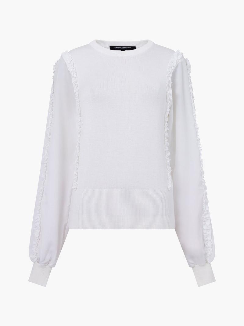 Krista Mix Ruffle Sleeves Jumper