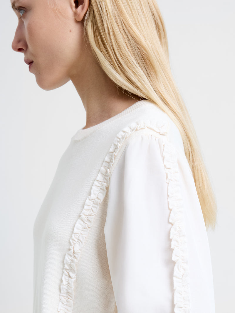 Krista Mix Ruffle Sleeves Jumper