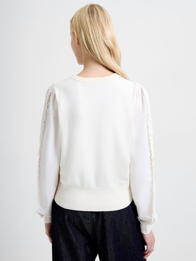Krista Mix Ruffle Sleeves Jumper