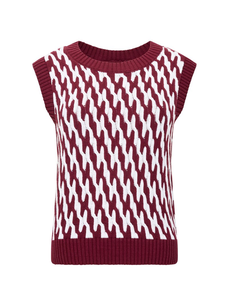 Klara Flec Abstract Striped Vest