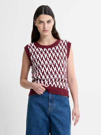 Klara Flec Abstract Striped Vest