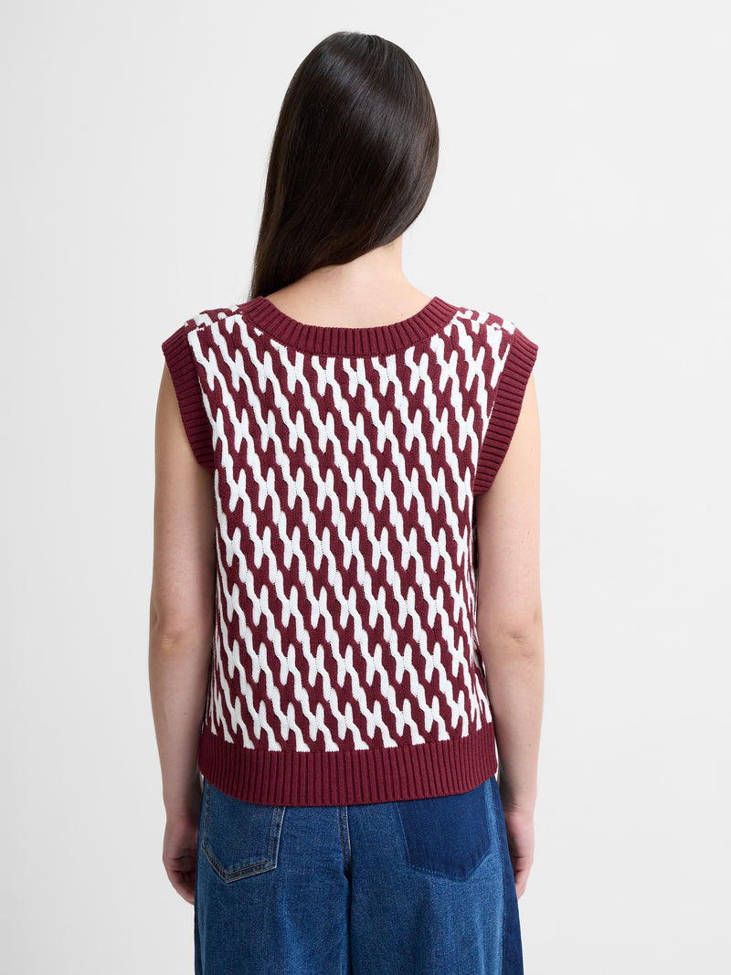 Klara Flec Abstract Striped Vest