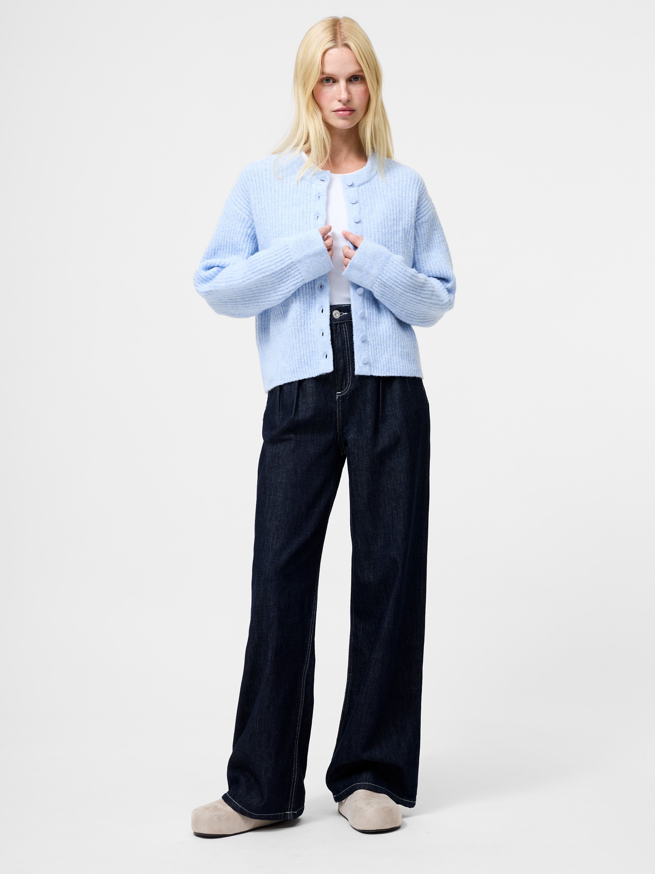 Kezia Recycled Knit Long Sleeve Cardigan