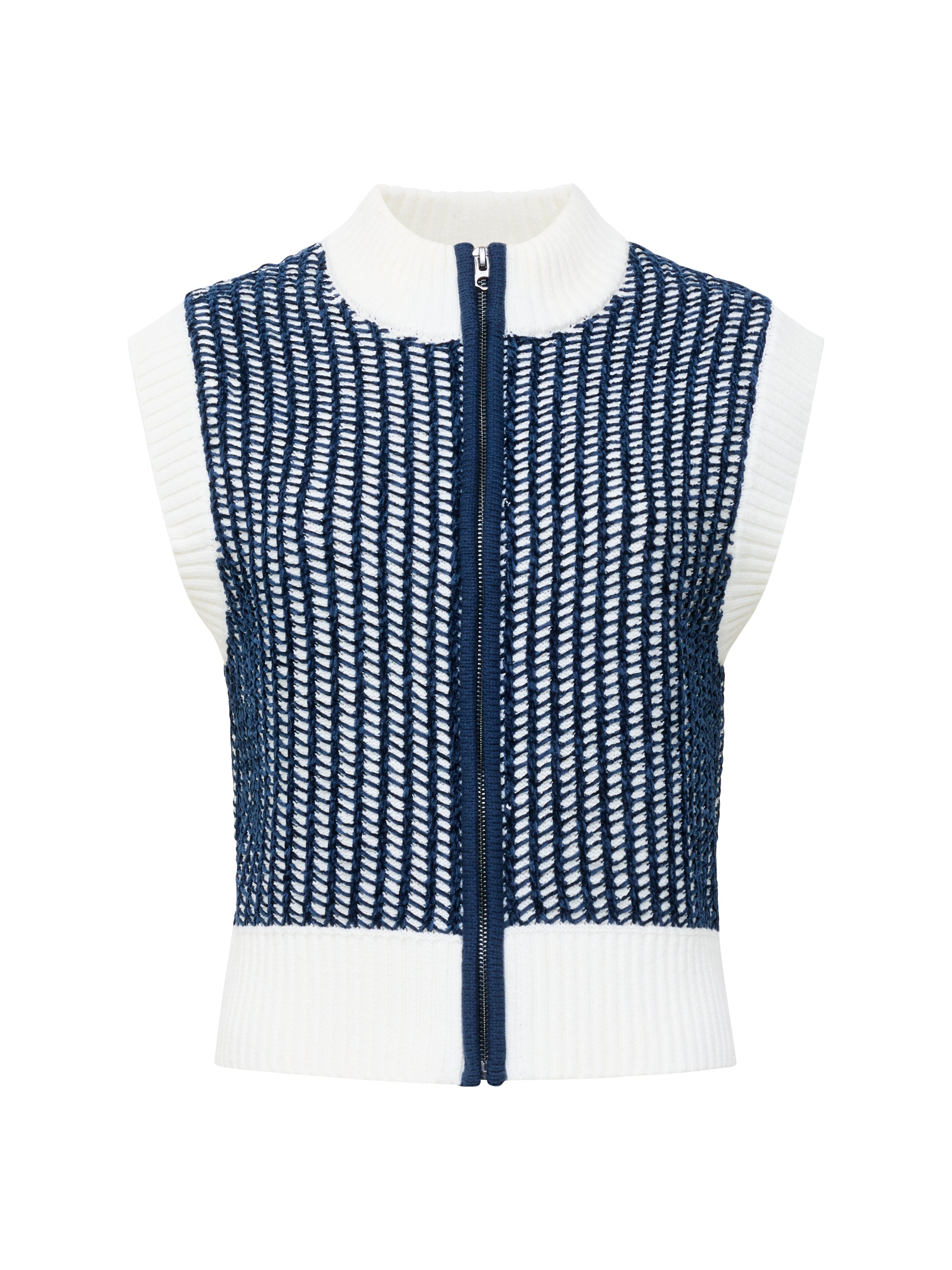 Klara Sleeveless Zip Up Knit Jumper