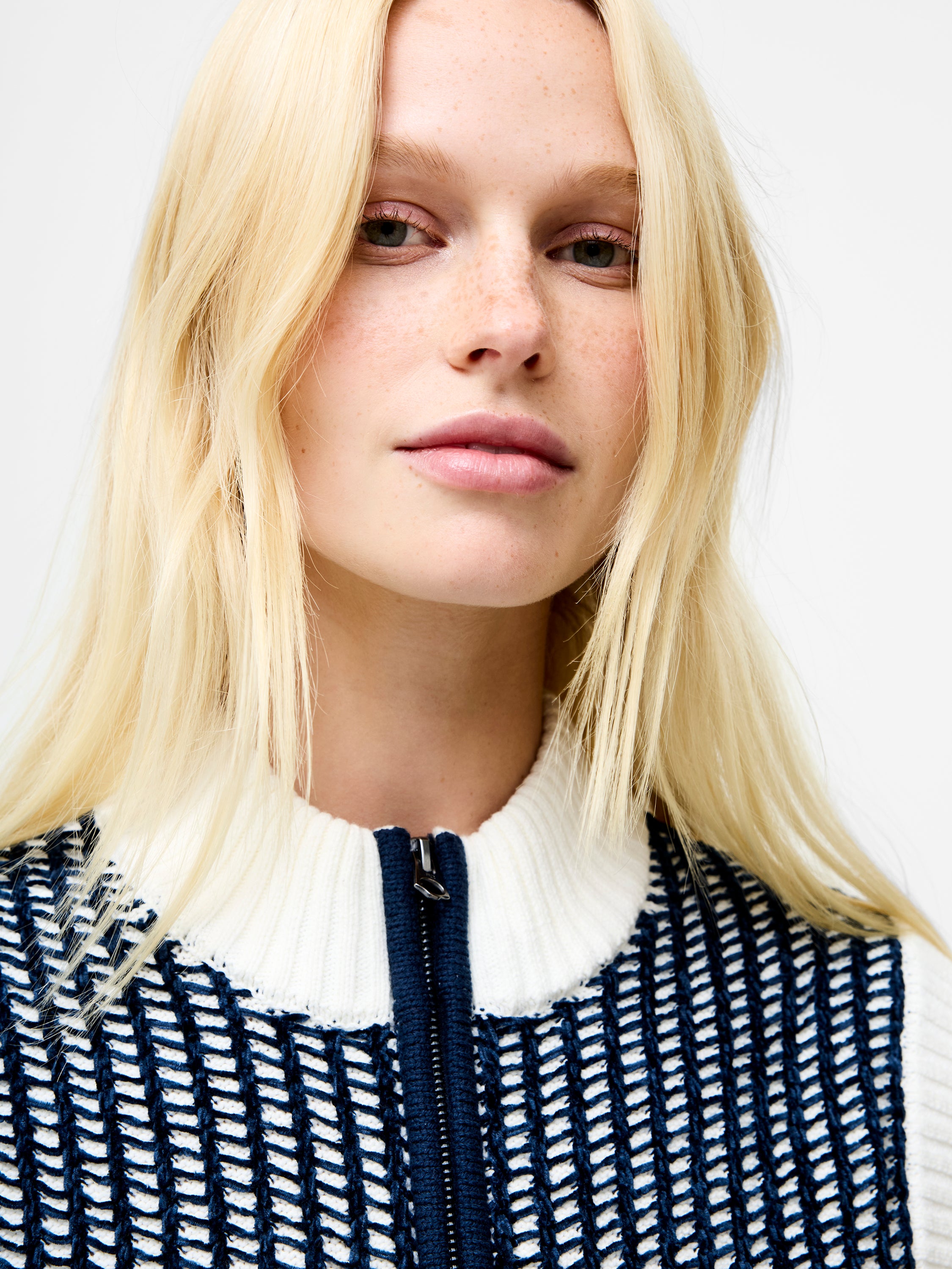 Klara Sleeveless Zip Up Knit Jumper