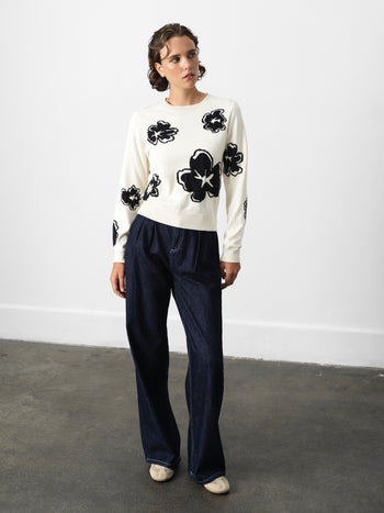 Paislee Floral Jacquard Jumper