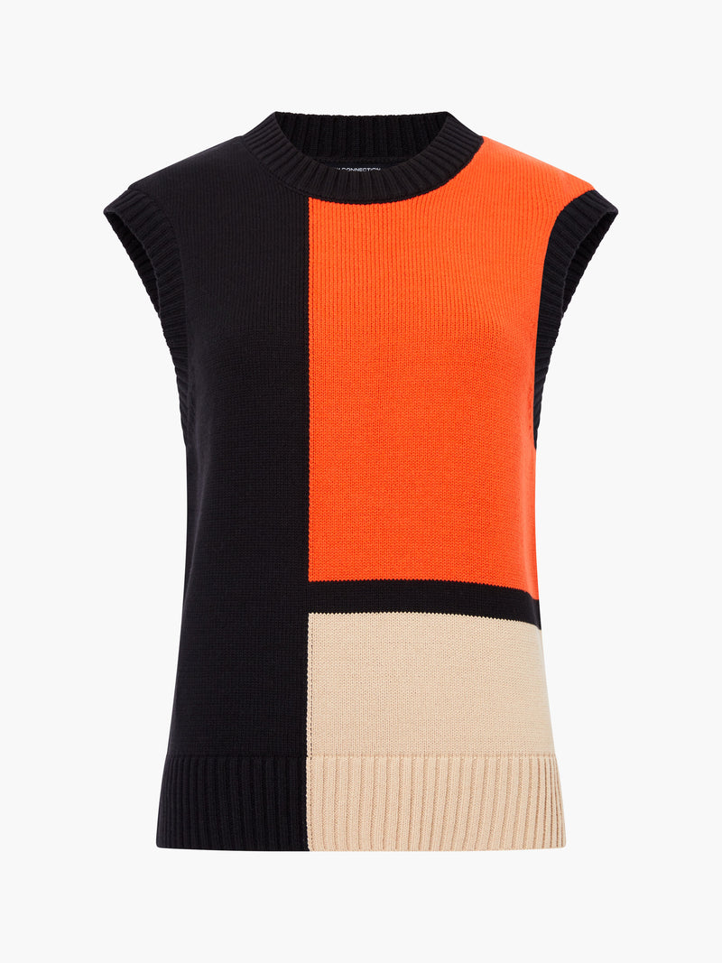 Varli Colour Blocking Knit Vest