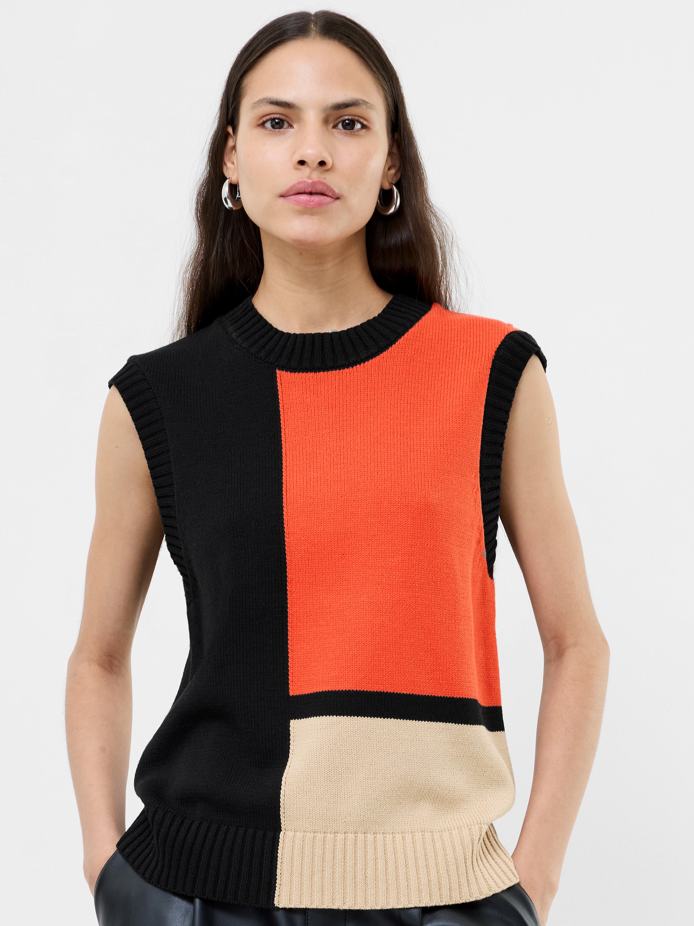 Varli Colour Blocking Knit Vest
