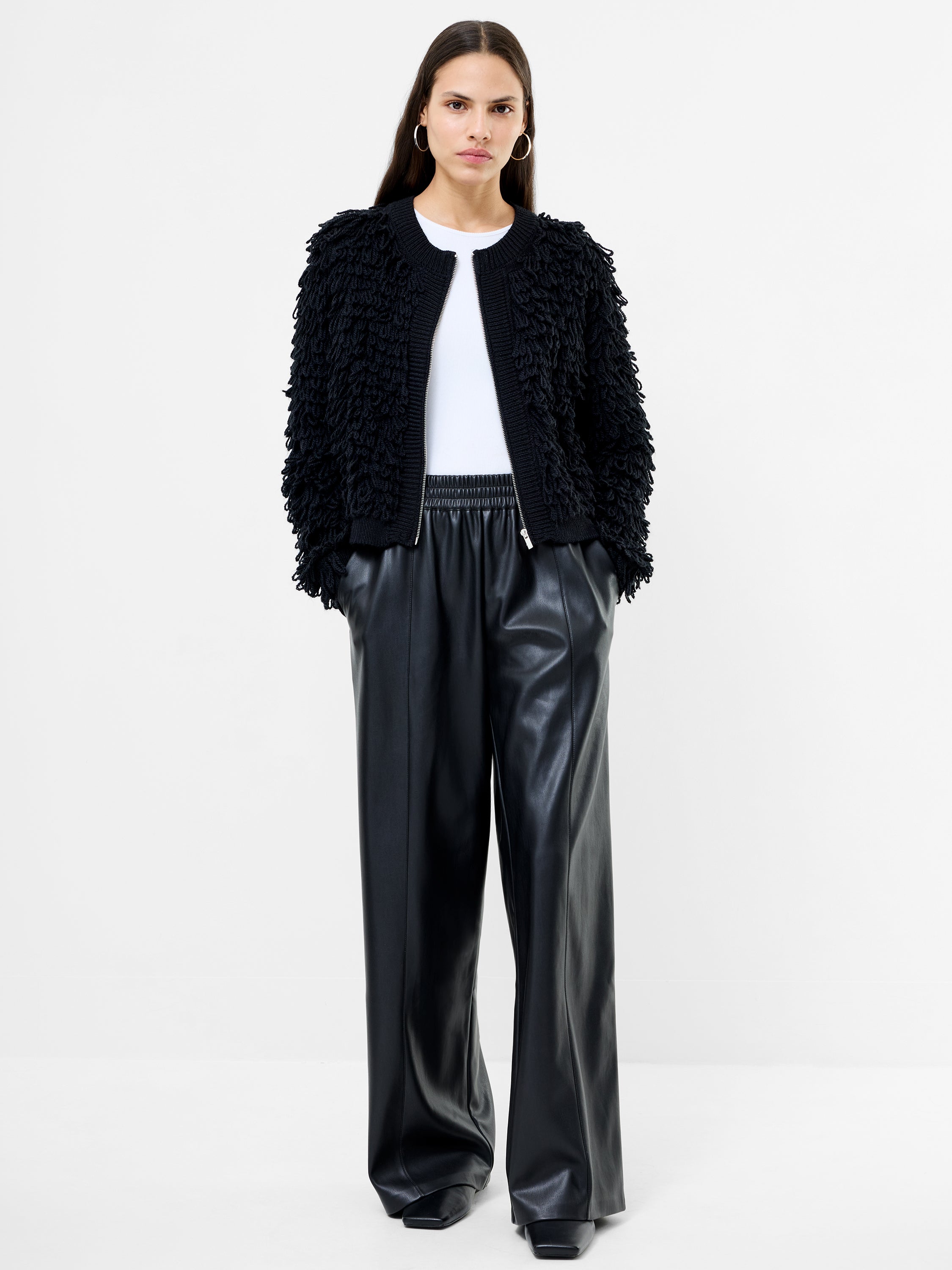 Mali Looped Fringe Knit Jacket