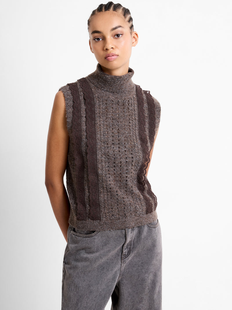 Kezia Recycled Lace Sleeveless Jumper