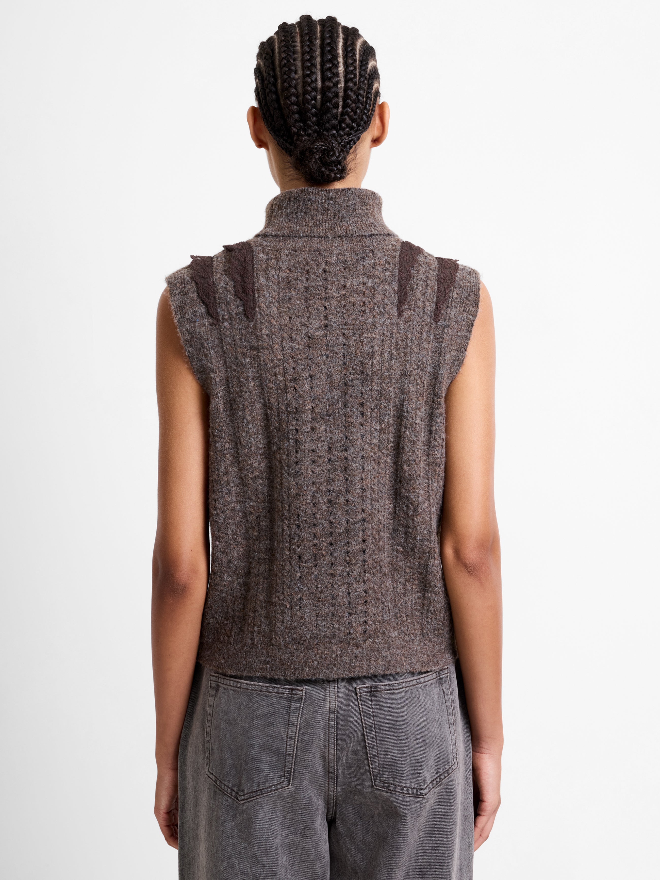 Kezia Recycled Lace Sleeveless Jumper