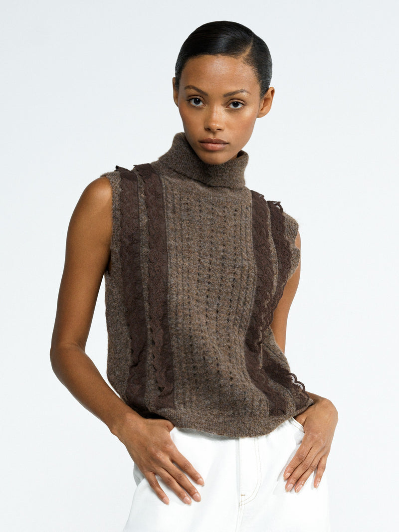 Kezia Recycled Lace Sleeveless Jumper