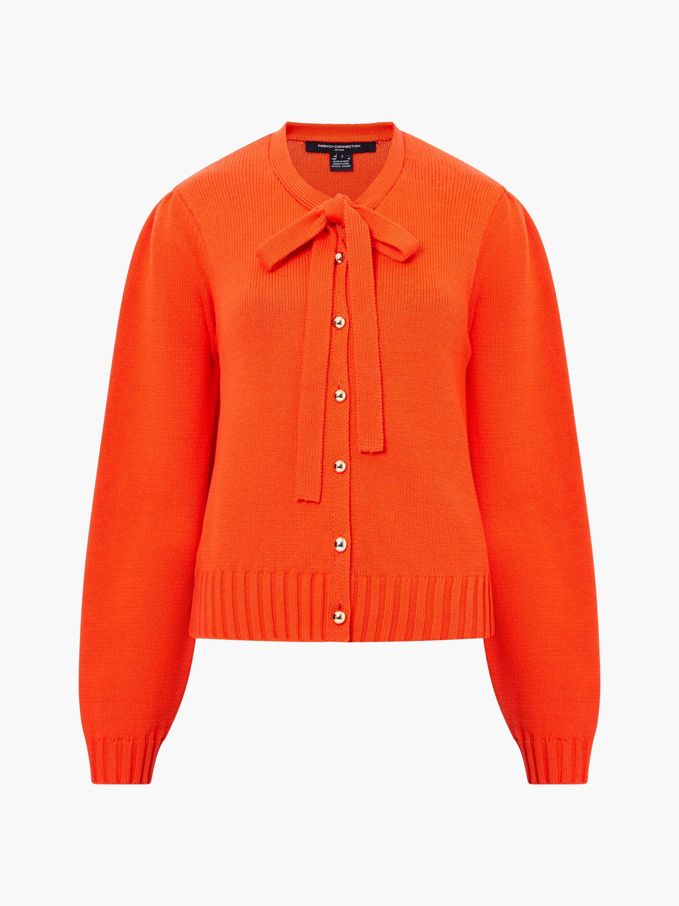 Varli Long Sleeve Tie Neck Cardigan