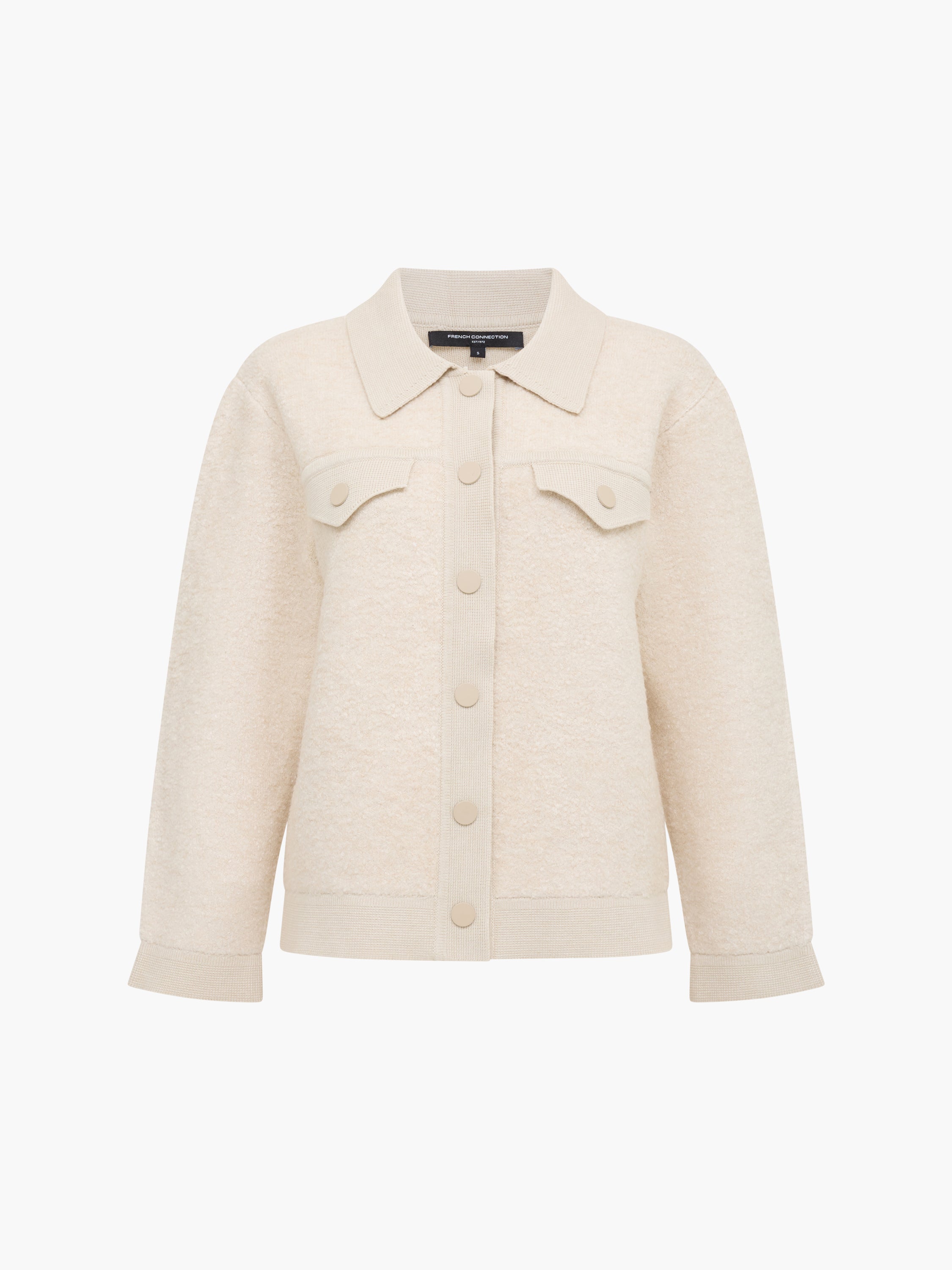 Ramira Long Sleeve Boucle Knit Jacket