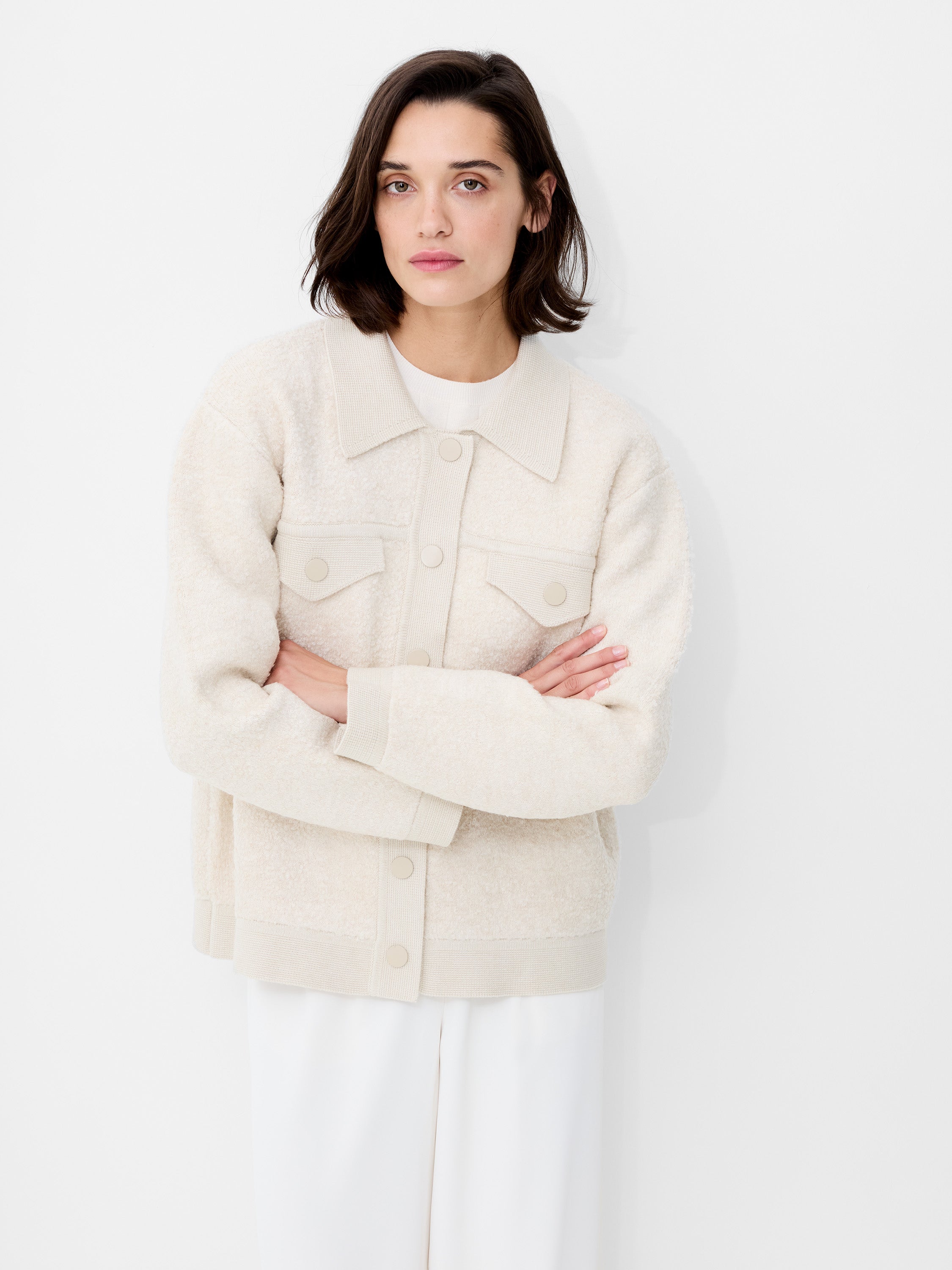 Ramira Long Sleeve Boucle Knit Jacket