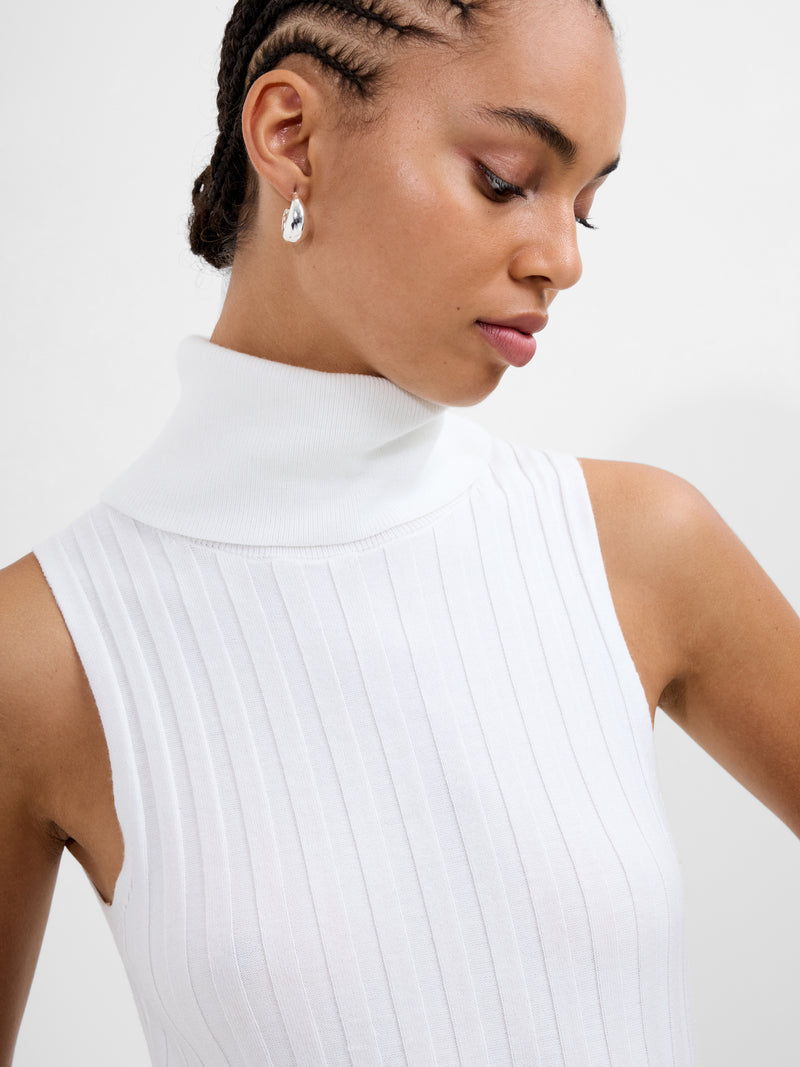 Turtleneck Knitted Tank Sweater