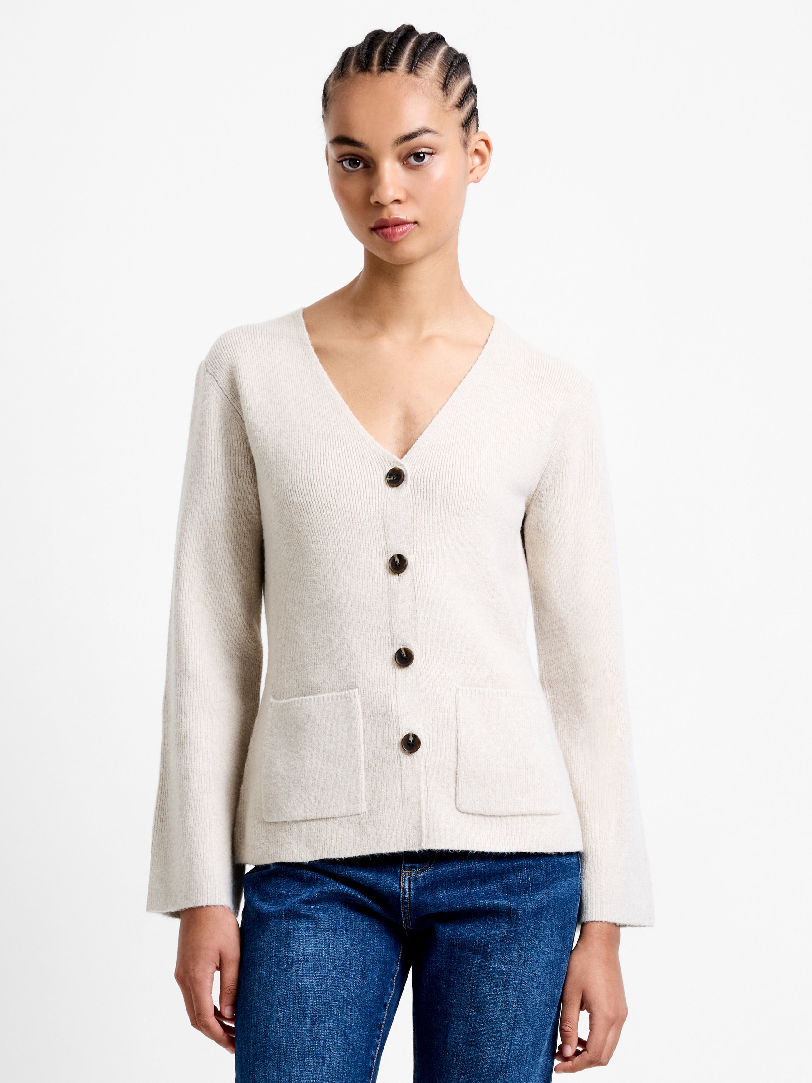 Ellie Knit V Neck Cardigan
