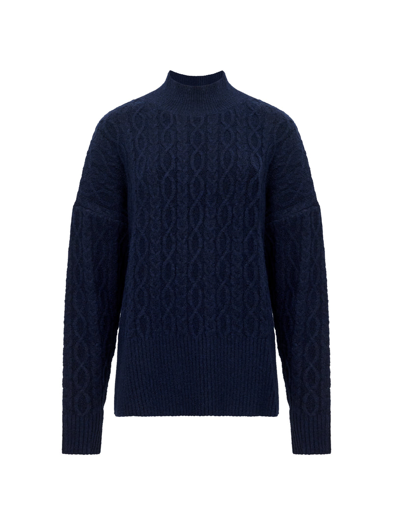 Tina Recycled Cable Knit Side Split Jumper