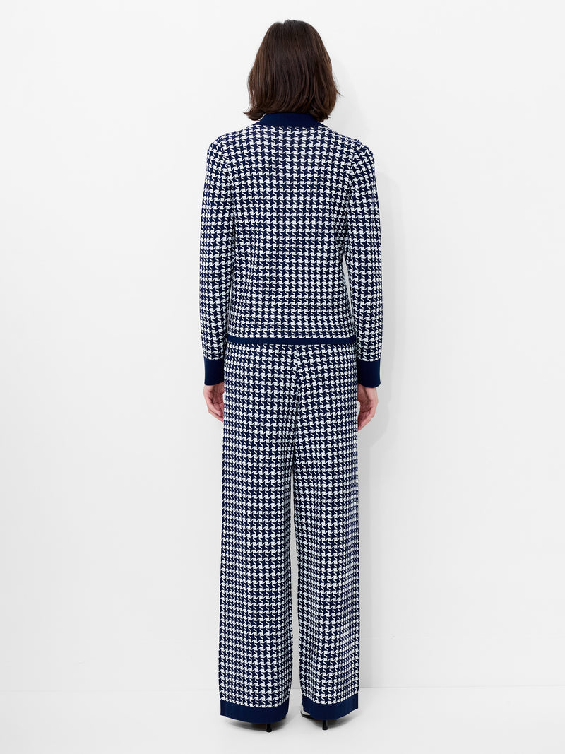 Gloria Jacquard Knit Zip Up Cardigan