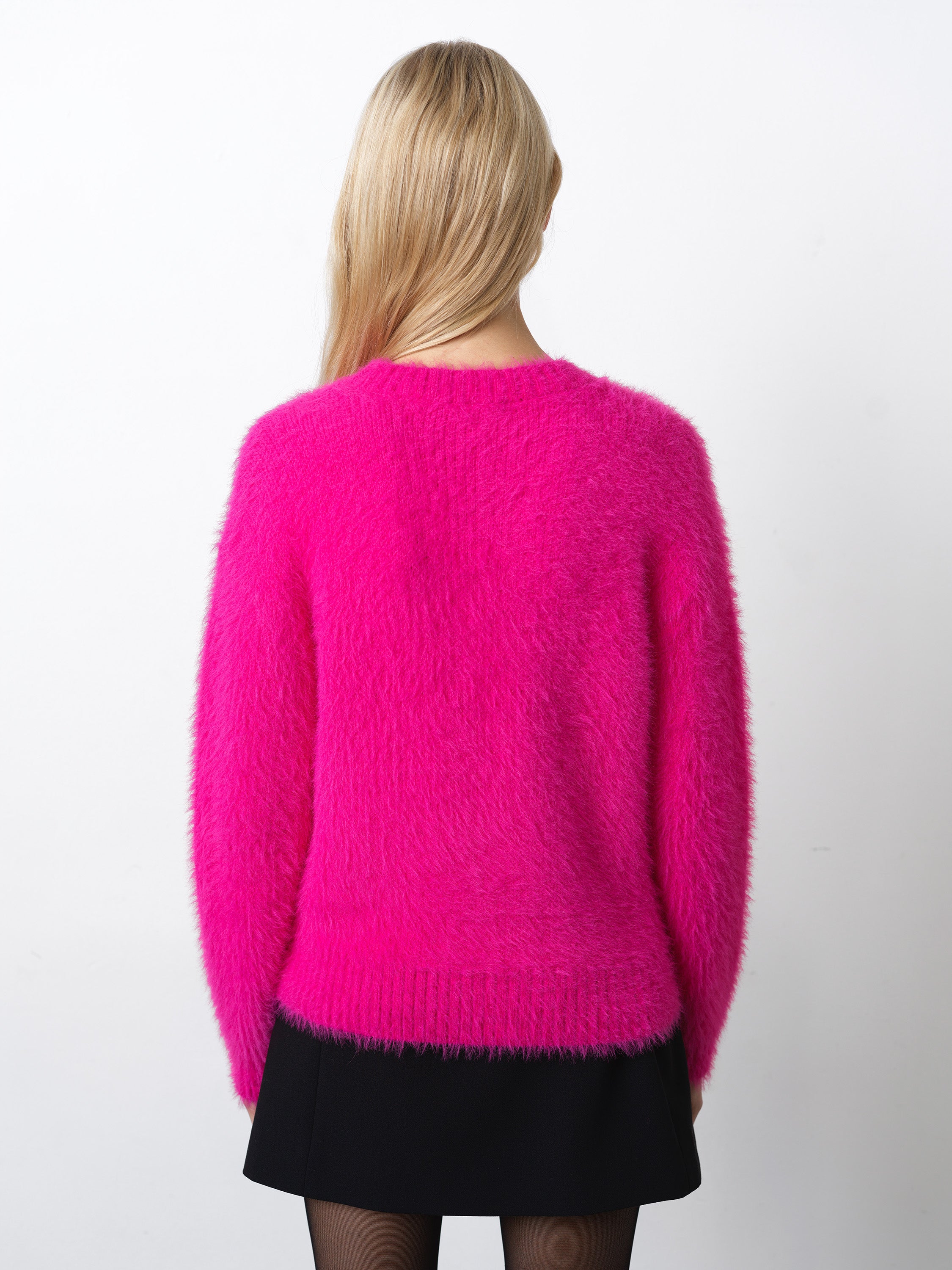 Lucile Mock Neck Fluffy Knit Jumper
