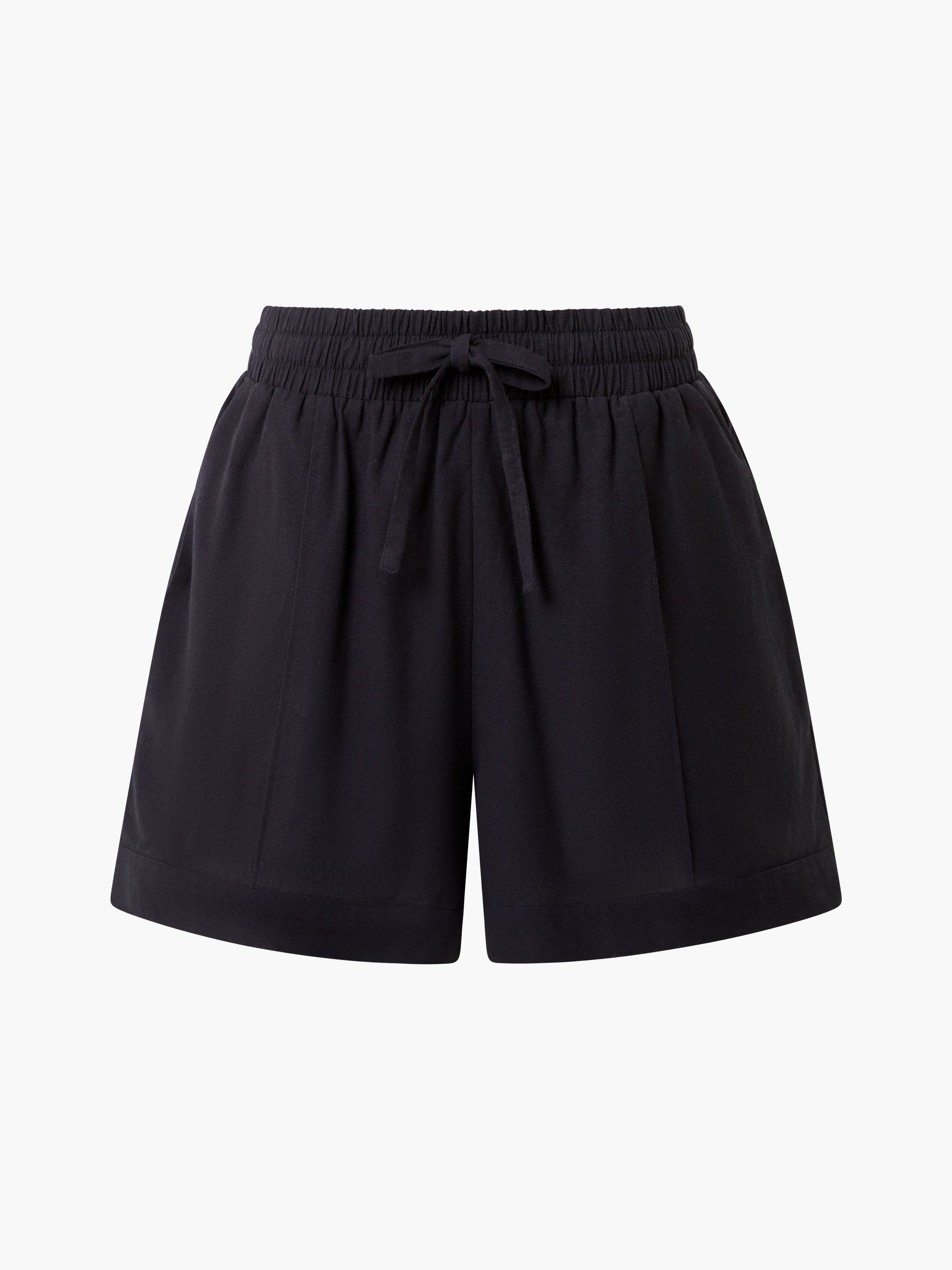 Clare Linen Blend Tie Shorts