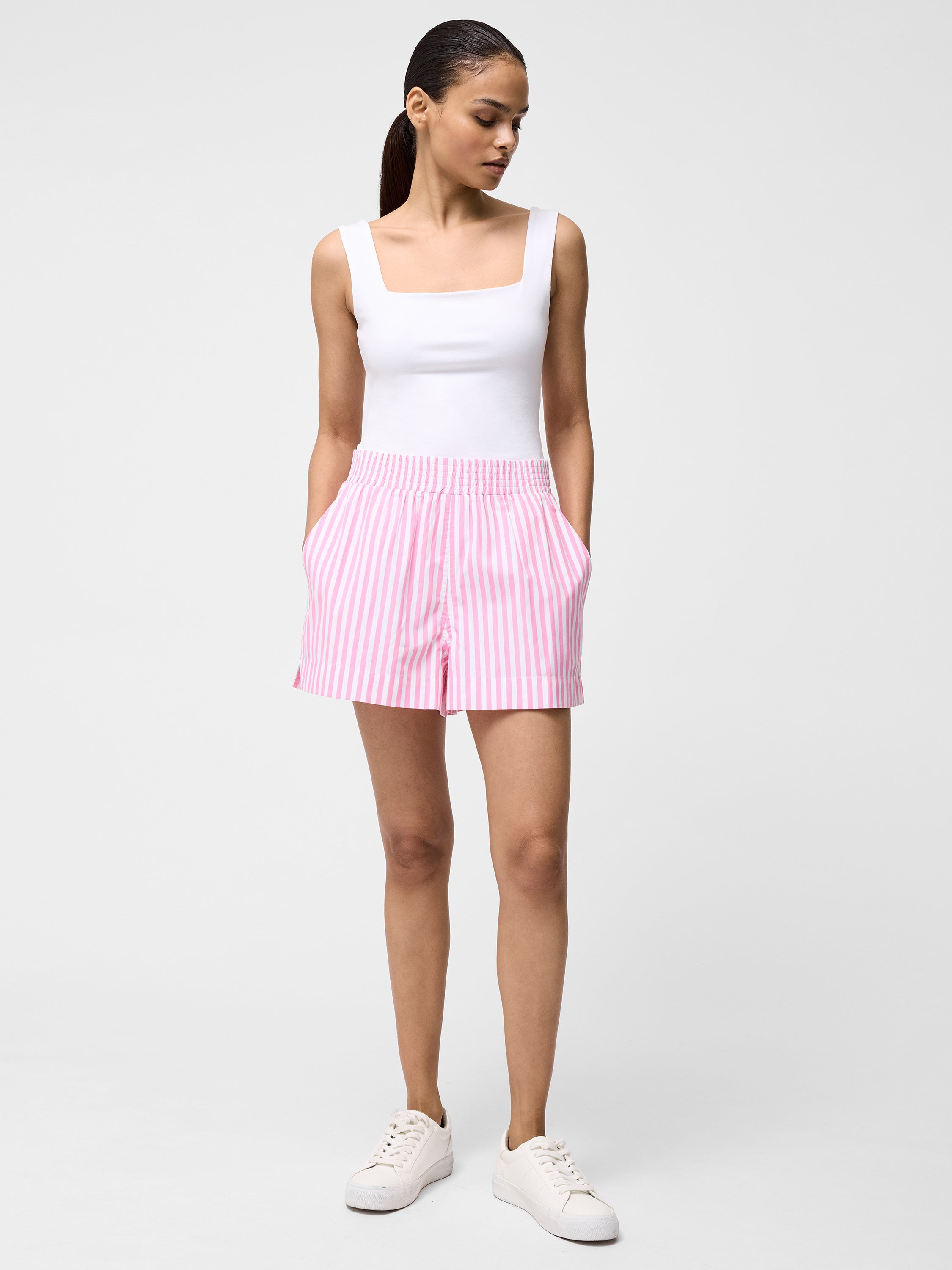 Stripe Shirting Shorts