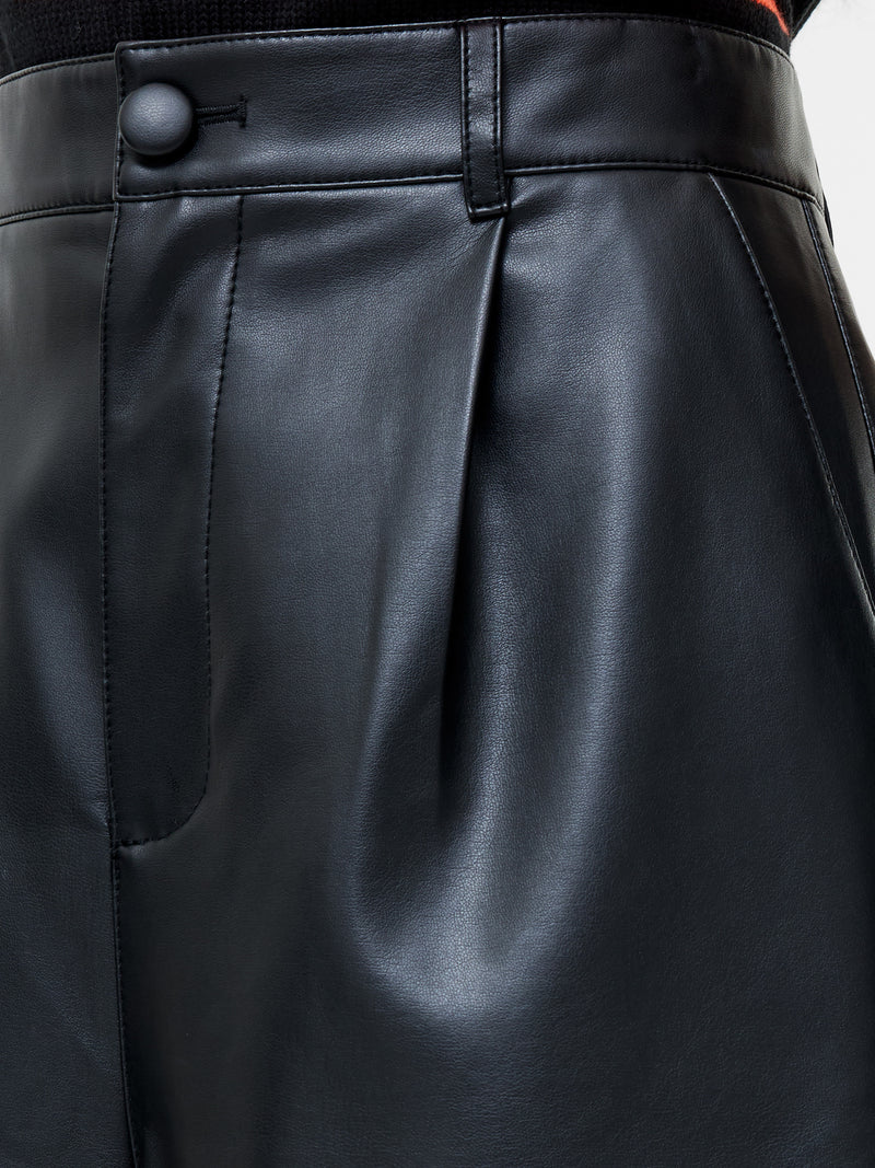 Crolenda PU Bermuda Shorts