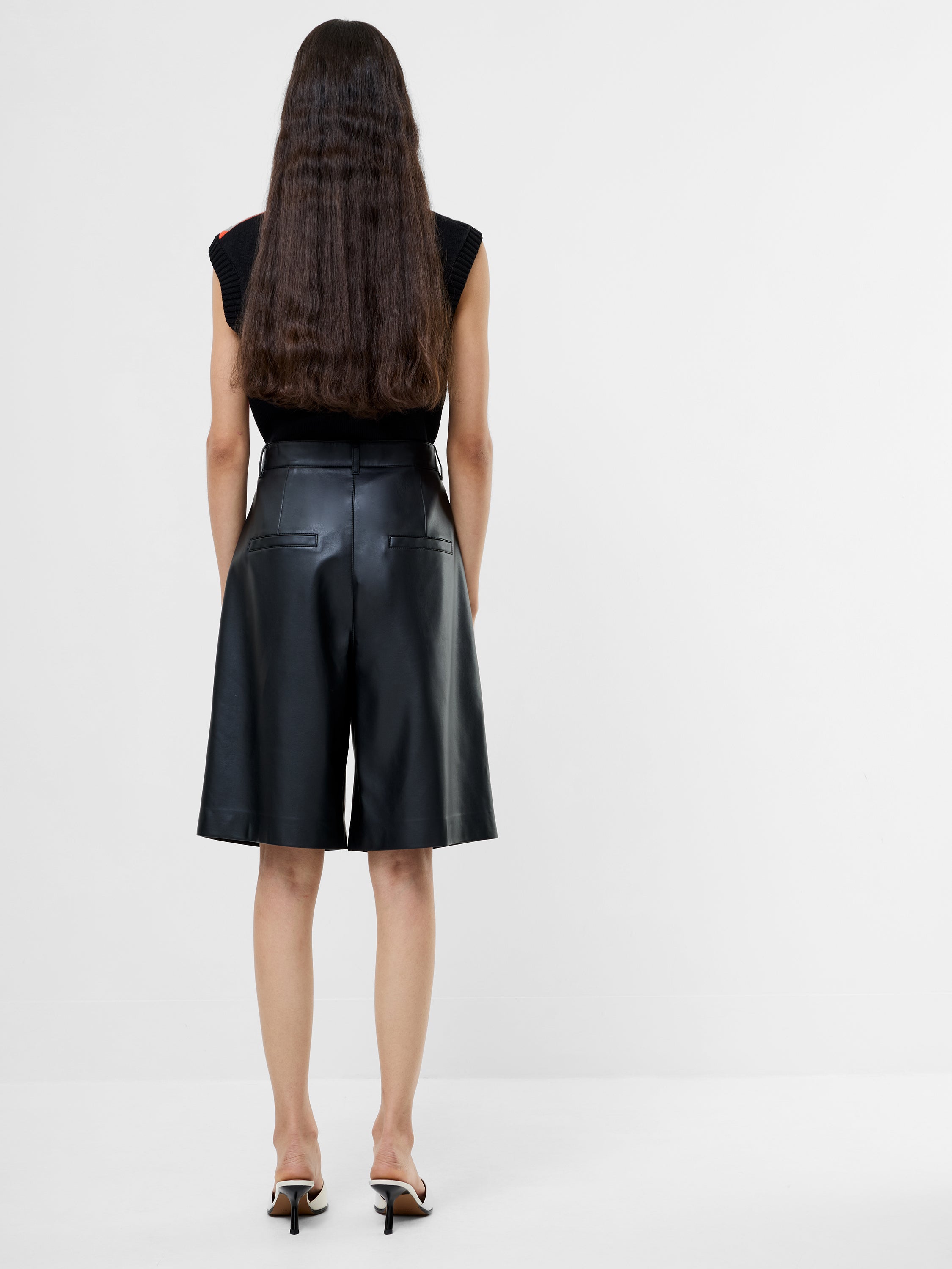 Crolenda PU Bermuda Shorts