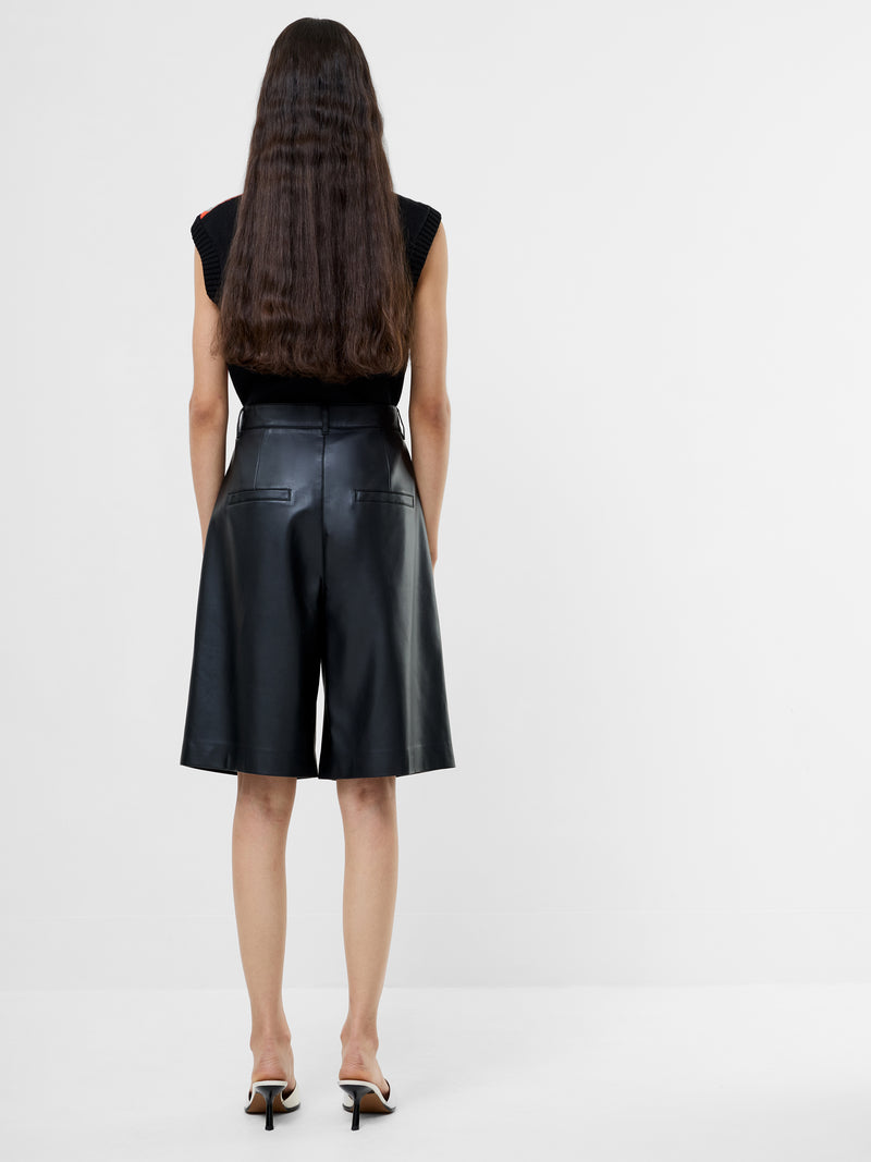 Crolenda PU Bermuda Shorts