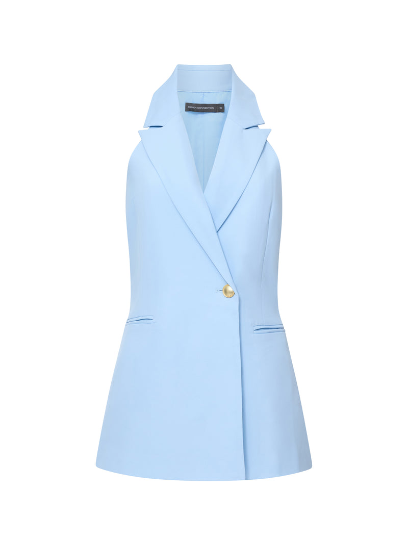 Sleek Tailored Halterneck Suit Waistcoat