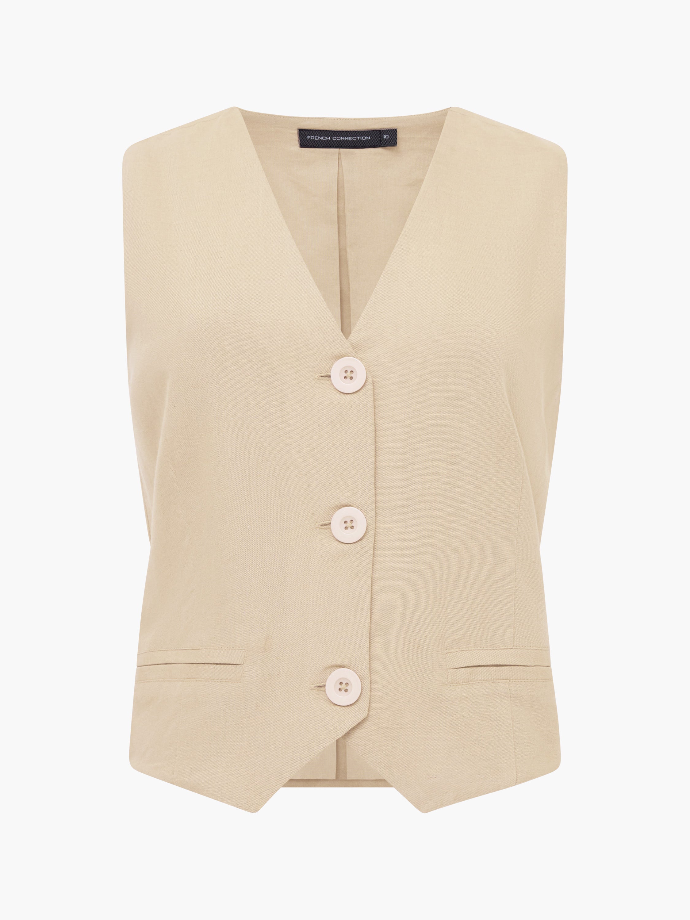 Linen Single Breasted Waistcoat