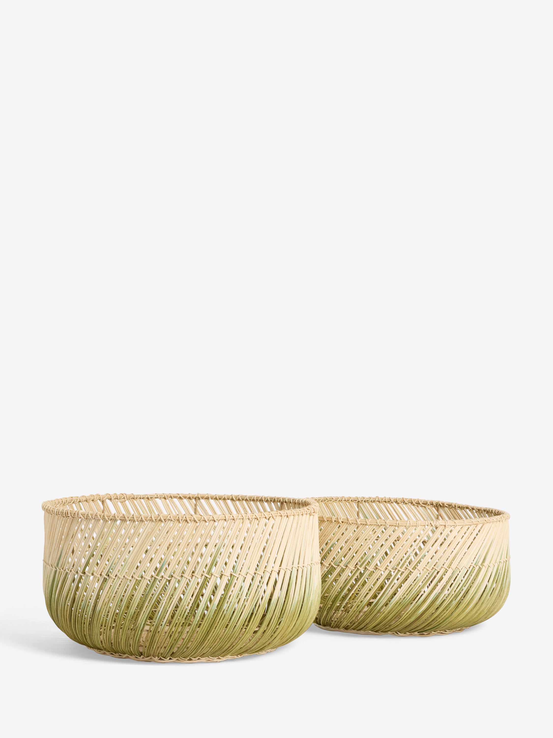 Ombre Rattan Storage Baskets (Set of 2)