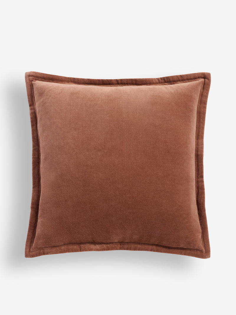 Washed Velvet Cushion Coffee